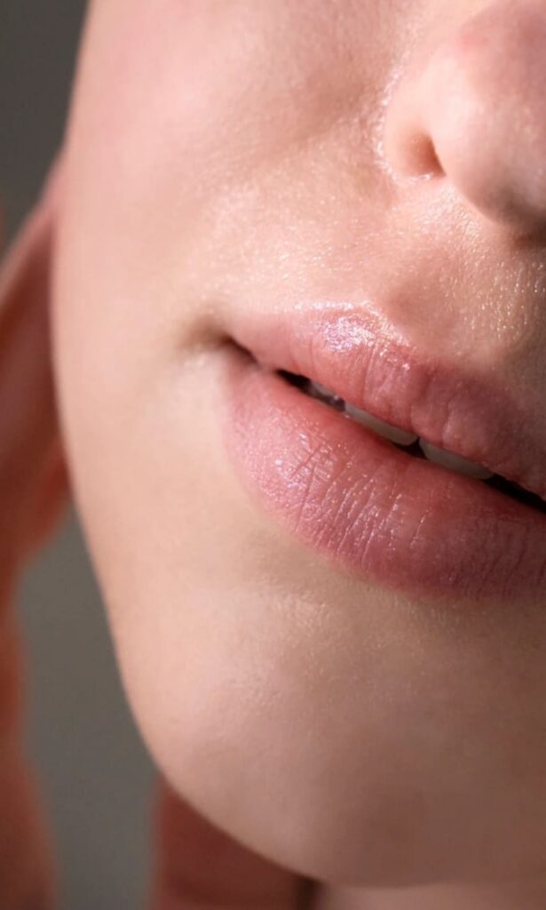 primer plano labios mujer cuidado hidratacion labial belleza